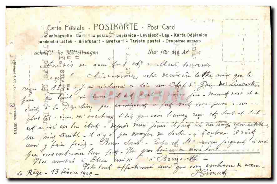 CPA Maria mit dem Kinde  — Verso