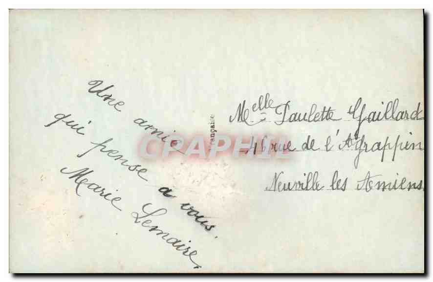 CPA Bonne Fete Femme — Verso