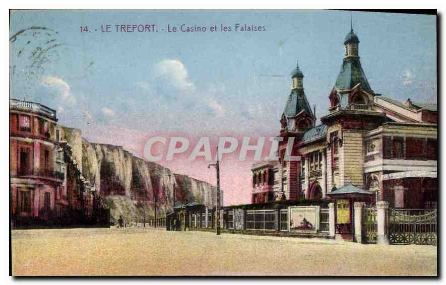 CPA Le Treport Le Casino et les Falaises 