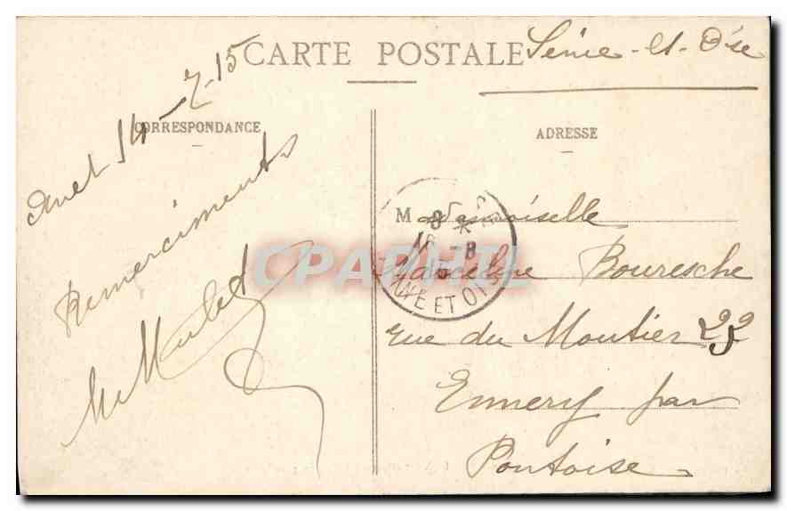 CPA Chateau d'Anet L'Entree principale  — Rückseite