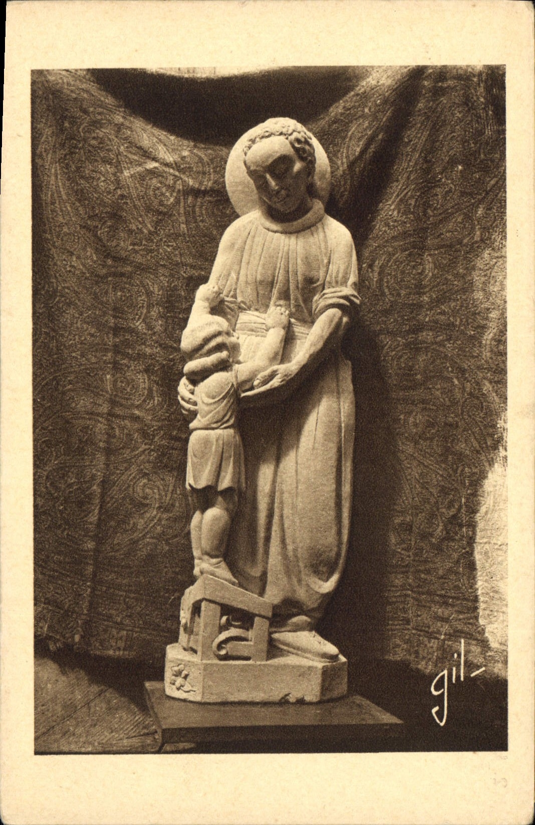 Statue de Saint Joseph avec l'Enfant Jésus — éditeur Gil, n°13
