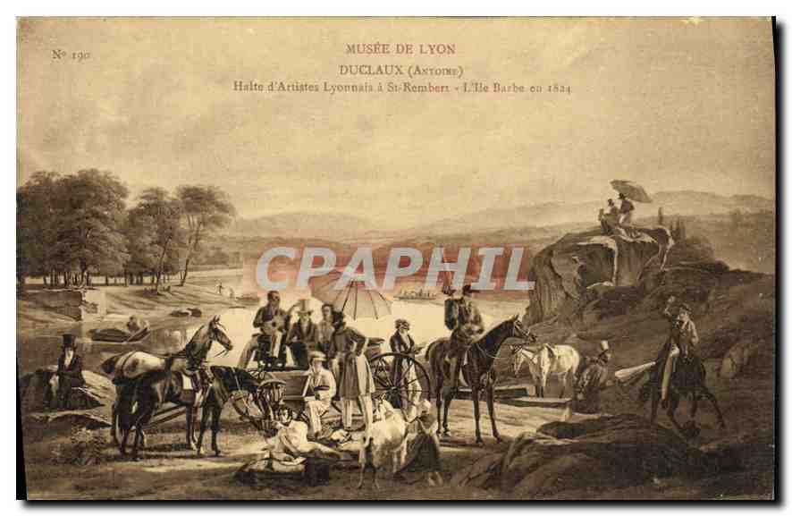 Halte d'Artistes Lyonnais à St-Rémy - L'Île Barbe en 1824 — Musée de Lyon, édition n° 190