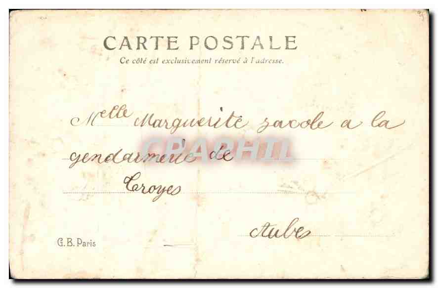 CPA Femme — Rückseite
