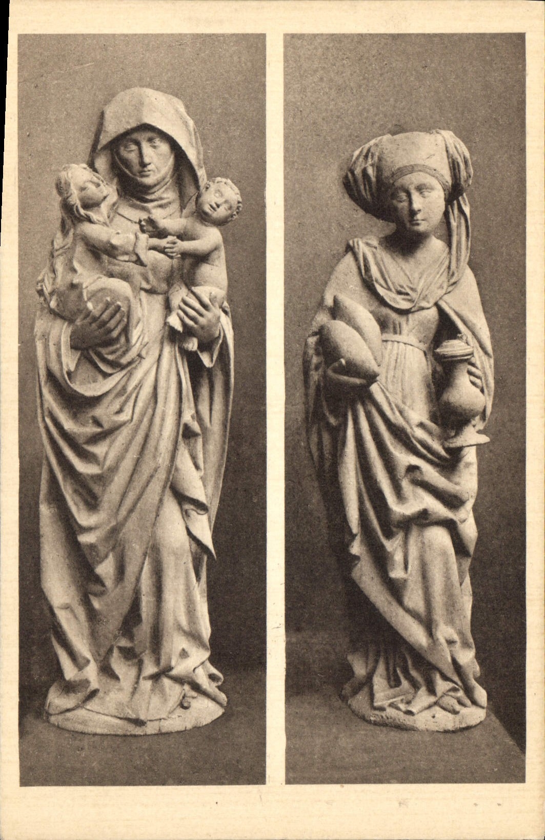 CPA Hellbronn St Kilianskirche Figuren vom Hochaltar 