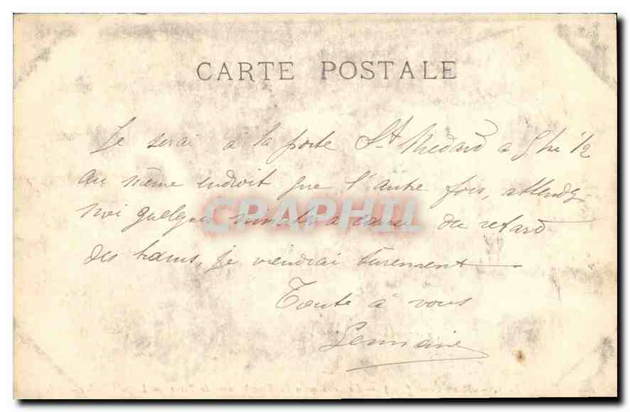 Chantilly — Musée Condé (443) — Le Lendemain du Tremblement de Terre — Léopold Robert — LL. — Verso