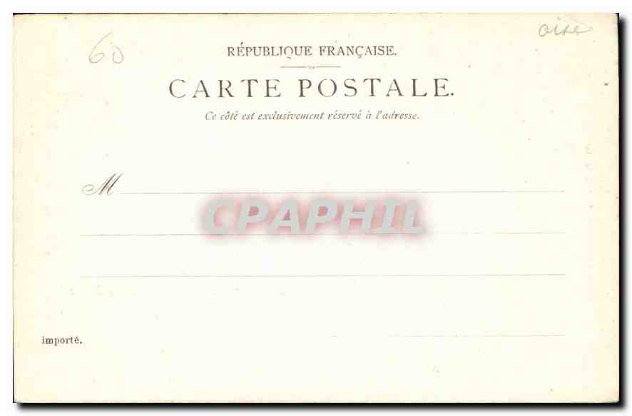 Château — Tours de César, de Charlemagne, de Judas Machabée, d'Hector et de la Chapelle Pierrefonds, le — éditeur P. S. à D. K. B. (P. M. plat, Réproduction nazelle) — Reverso