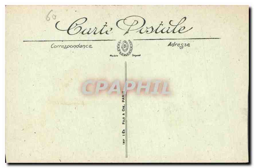CPA Chateau de Chantilly Cote Nord Ouest  — Verso