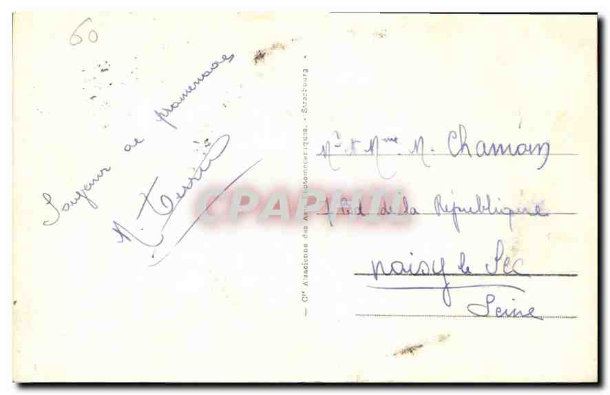 CPA Compiegne Le Chateau Salle des Fetes  — Rückseite