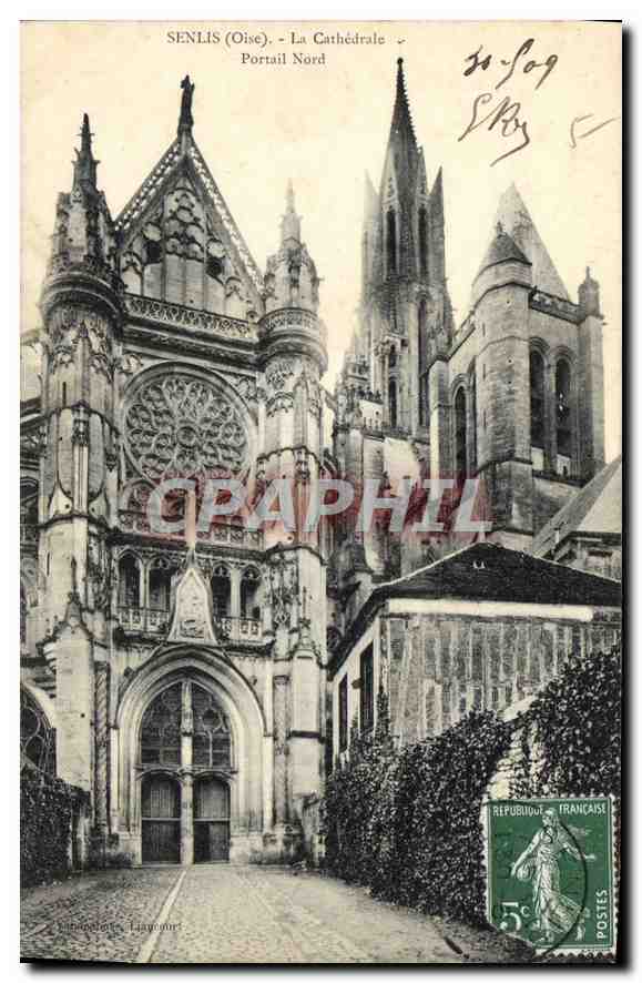 Senlis (Oise) - La Cathédrale - Portail Nord — Éditeur : Lithographies Lignot