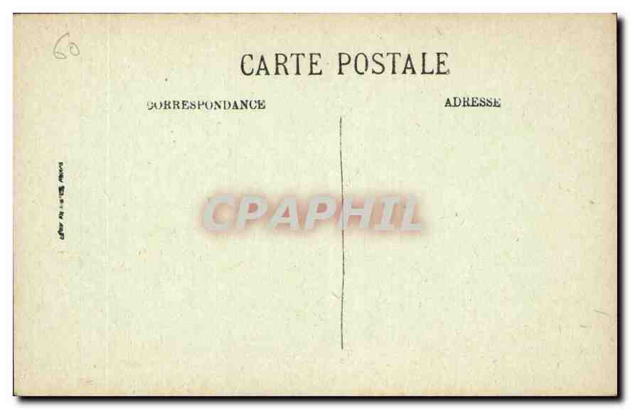 CPA Compiegne Le Chateau Chambre a coucher des Imperatrices  — Rückseite