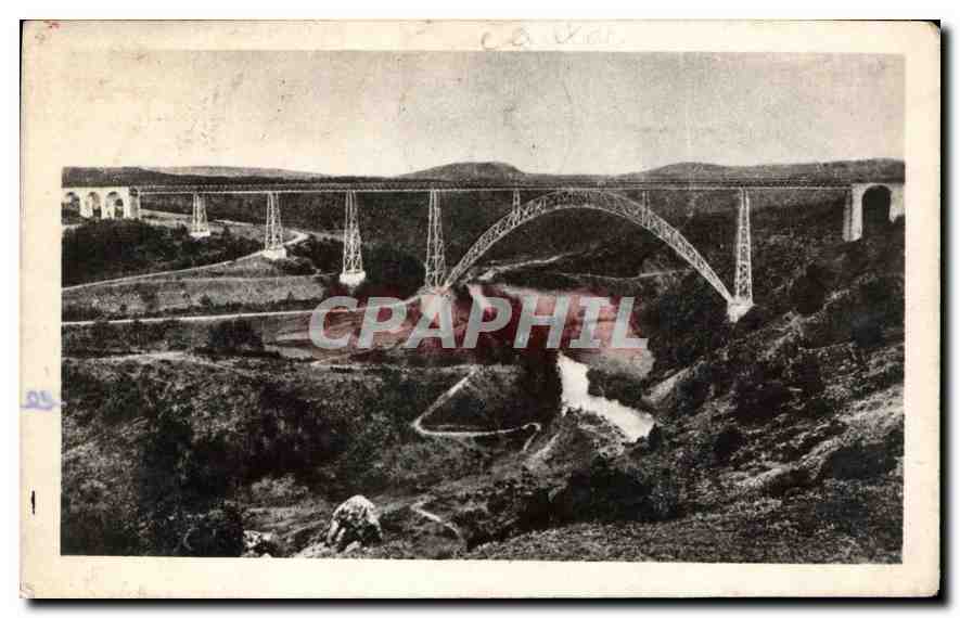 CPA Le Viaduc de Garabit Longueur Hauteur au dessus du niveau de la Tryere 