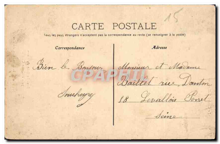 CPA Le Saut du Loup pres Vic sur Cere  — Rückseite