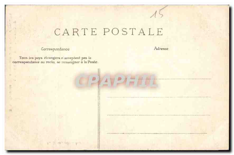CPA Le Cantal Pittoresque Cascade de la Roucole pres Vic sur Cere  — Rückseite