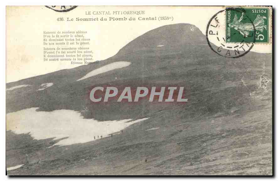 Le Sommet du Plomb du Cantal (1858m) — Le Cantal pittoresque — éditeur non visible