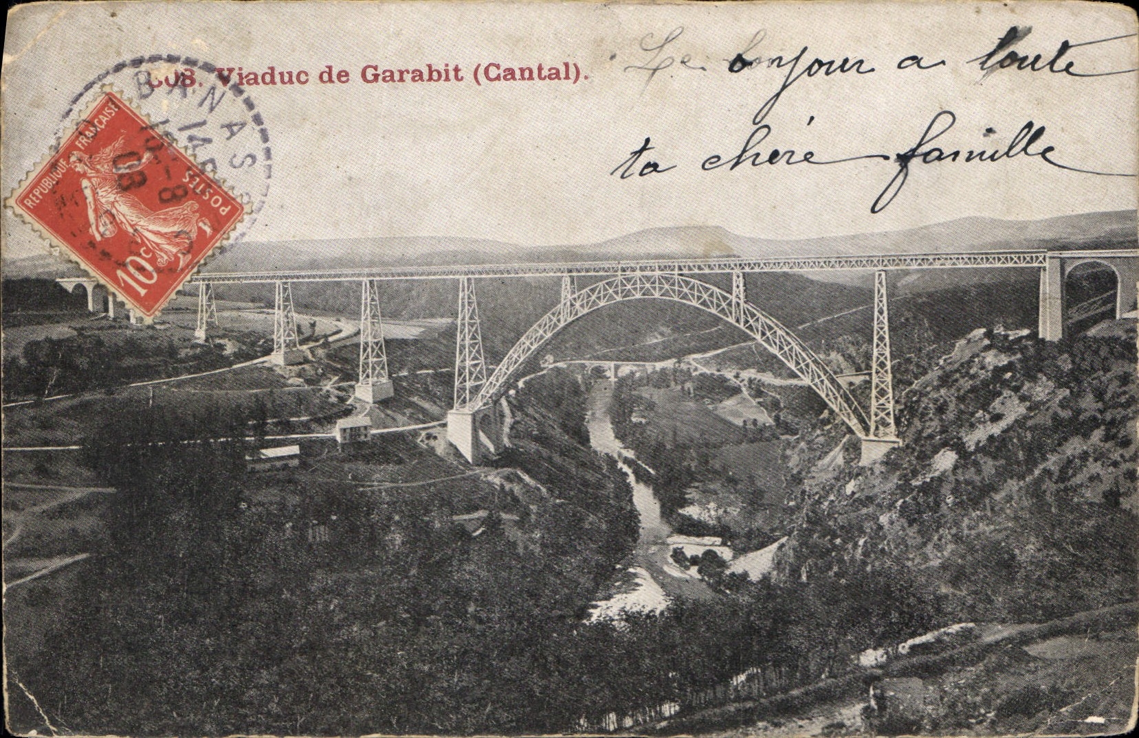 CPA Viaduc de Garabit Cantal 