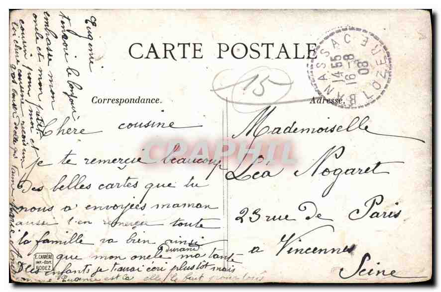 CPA Viaduc de Garabit Cantal  — Rückseite