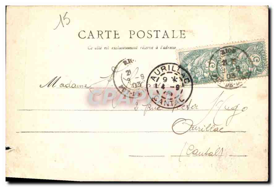 CPA Riom le Square  — Verso