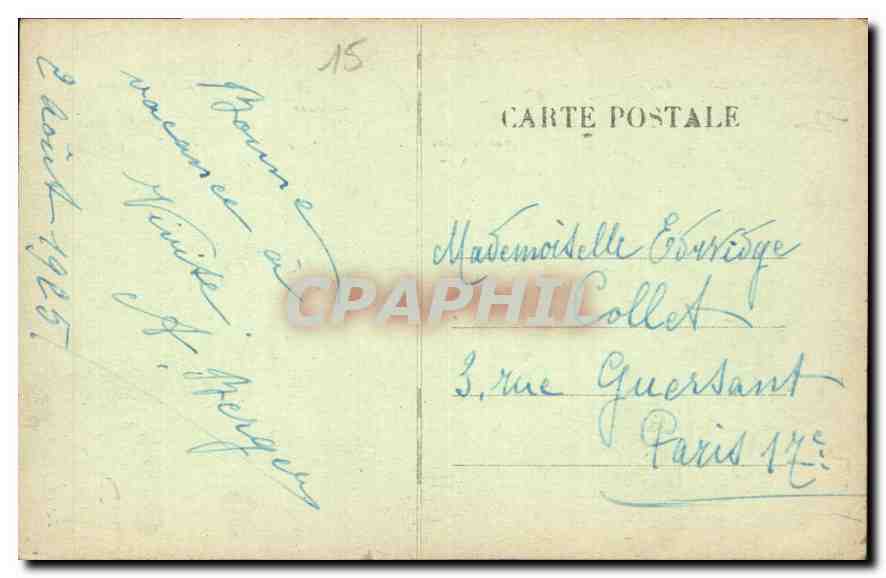 CPA Cantal Cirque de Mandailles  — Verso