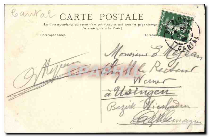 CPA L'Auvergne Cantal Garabit le Viaduc et la Vallee de la Truyere  — Verso