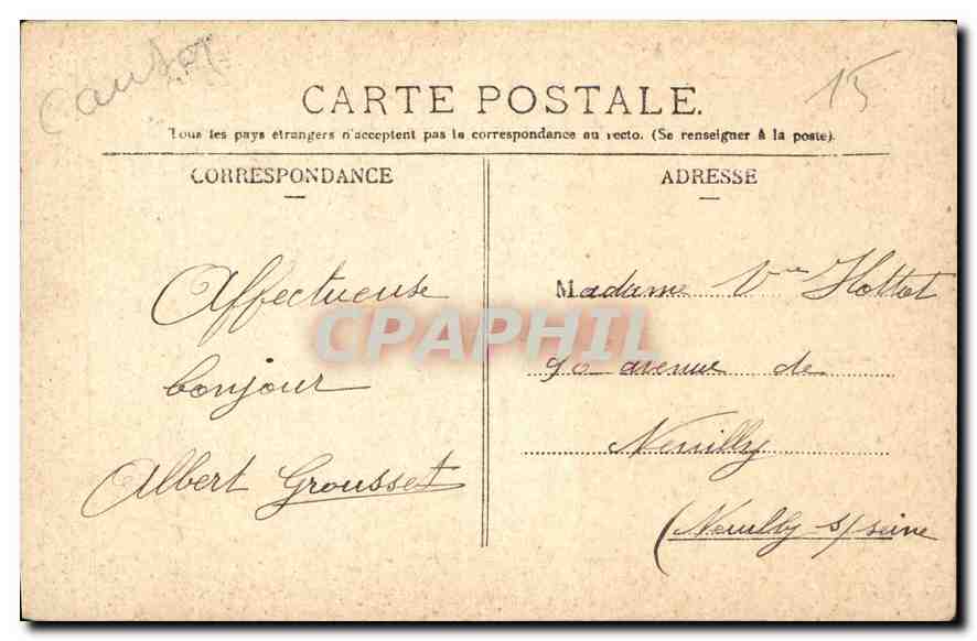CPA Cascade de la Gonche pres Vic sur Cere Cantal  — Back
