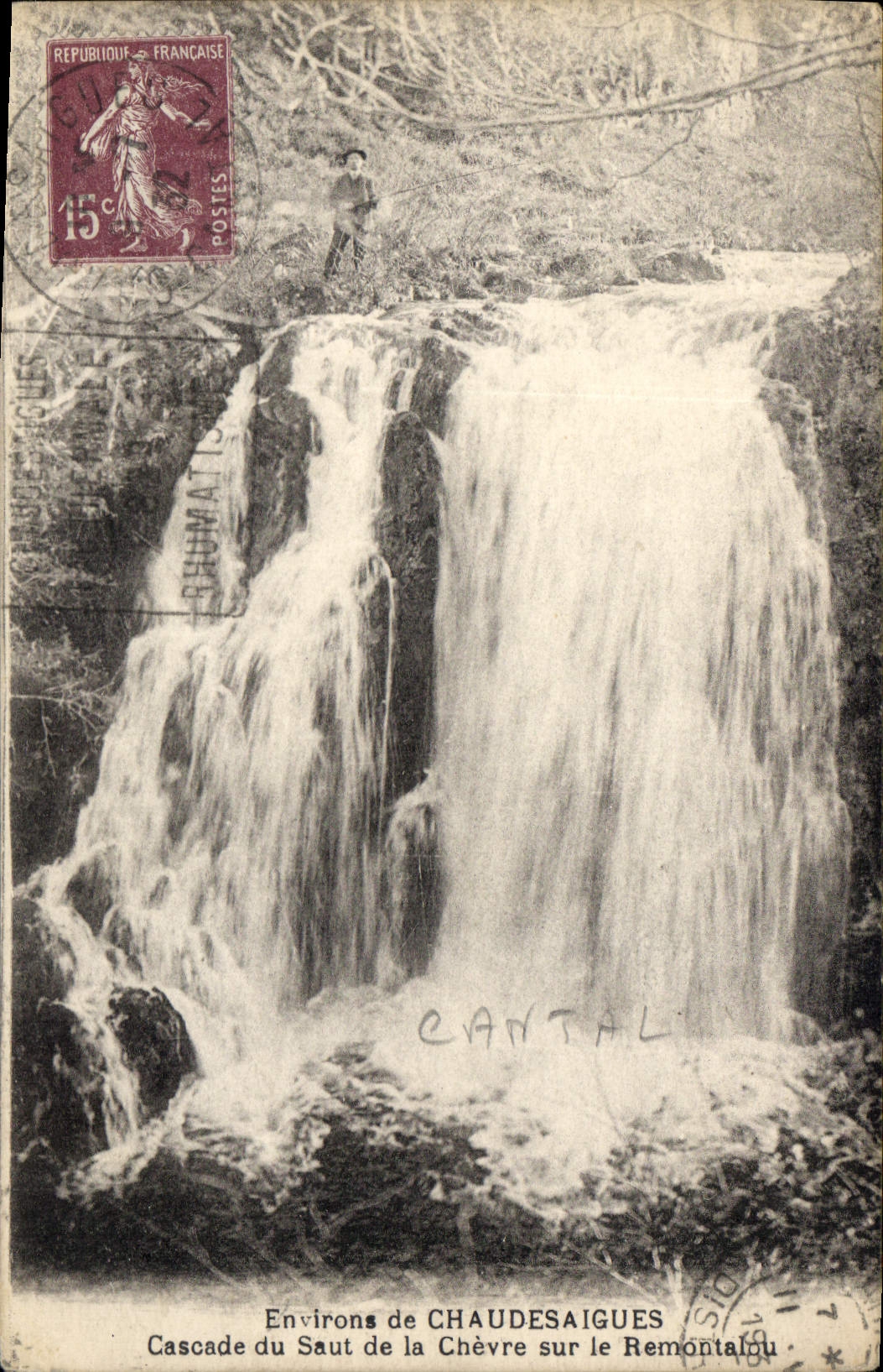 Cascades du Saut de la Chèvre sur le Remontalou — Environs de CHAUDESAIGUES — éditeur non identifié