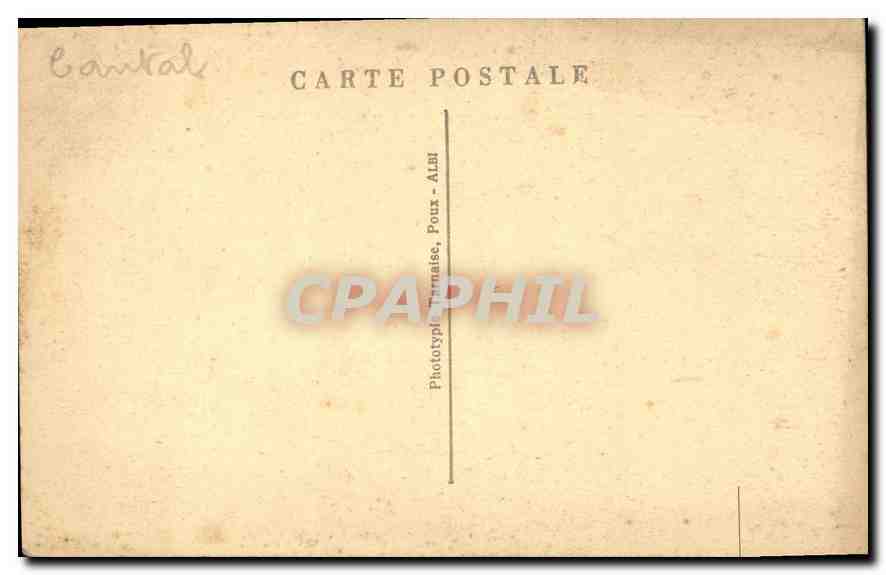 CPA Le Cantal Illustre La Cascade de la Roucole pres Vic sur Cere  — Verso