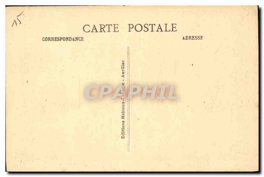 CPA Le Cantal Pittoresque Chaine du Griou et du Puy Mary  — Rückseite