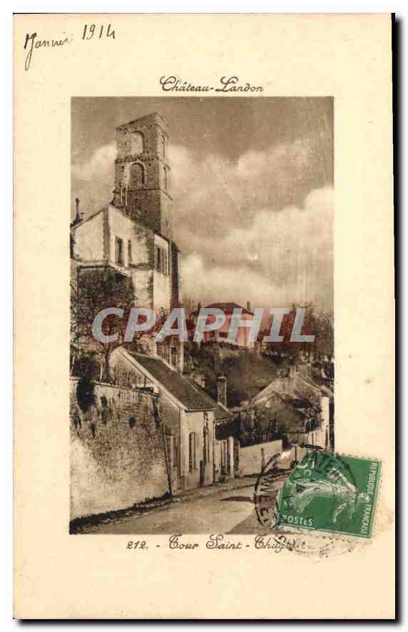 Château-Landon — Cour Saint-Chaîge — éditeur 212 - Anverso
