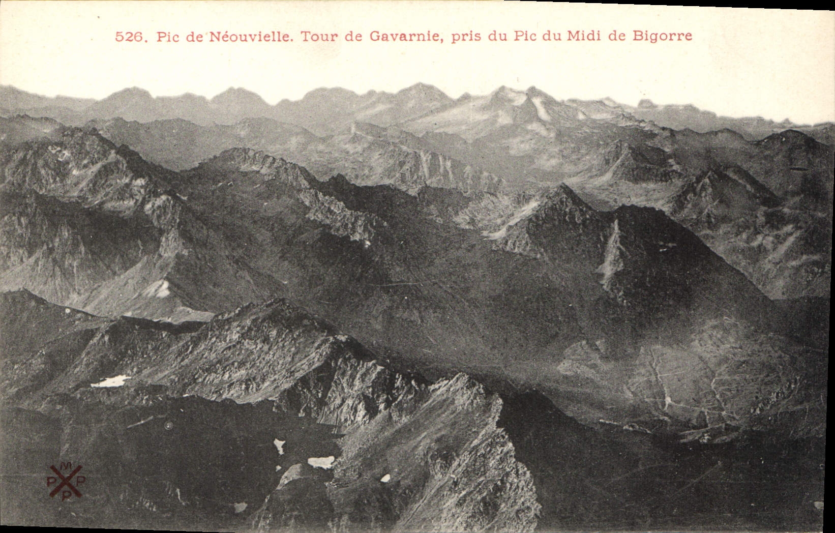 CPA Pic de Neouvielle Tour de Gavarnie pris du Pic du Midi de Bigorre 