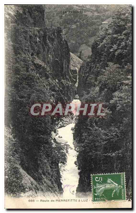 CPA Route de Pierrefitte a Luz 