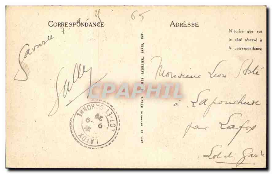 CPA Gavarnie Les Hotels et le Cirque  — Verso