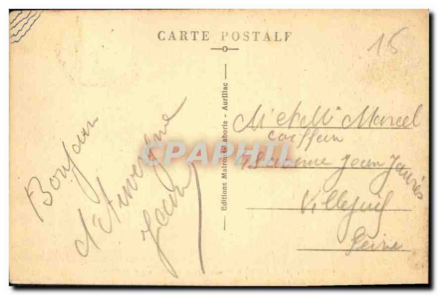 CPA Le Lac de la Truyere et la presquille de Lanssac vus de la Deveze  — Rückseite