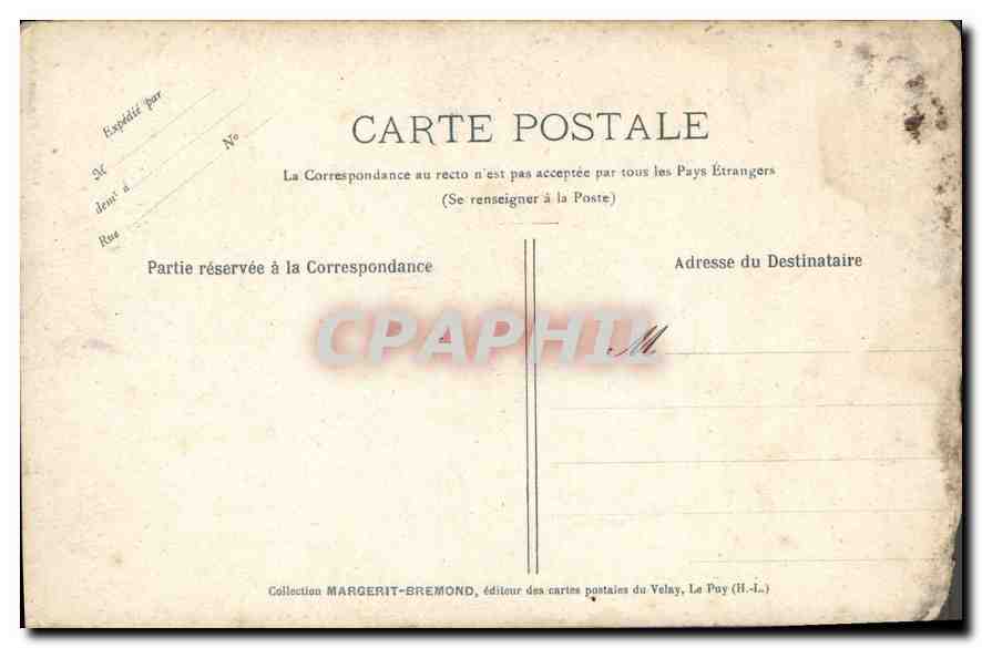 CPA Le Cantal Illustre Massiac La Chapelle Ste Madeleine  — Rückseite