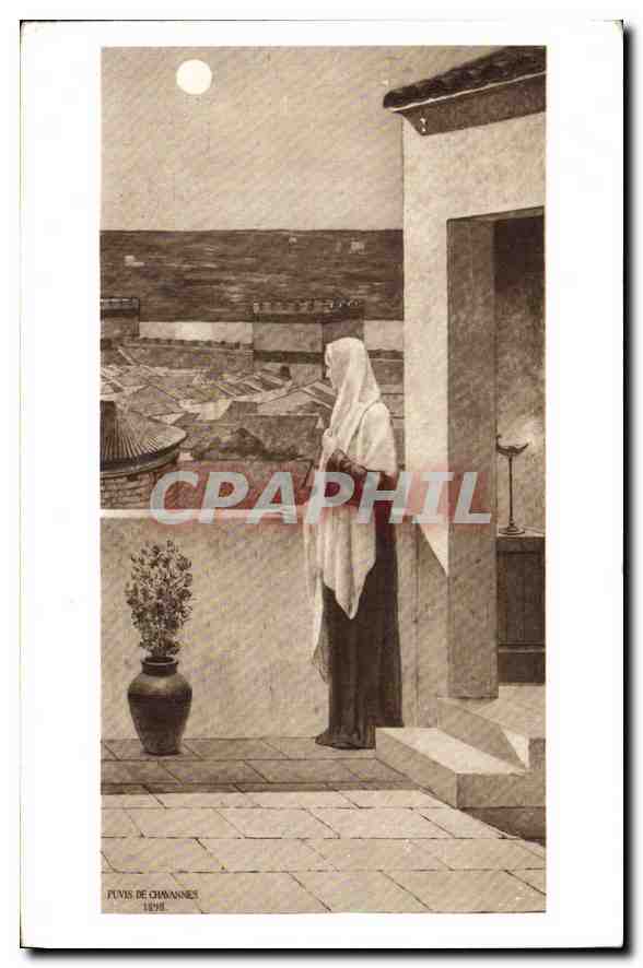 CPA Puvis de Chavannes St Genevieve veille sur la Ville Endormie 
