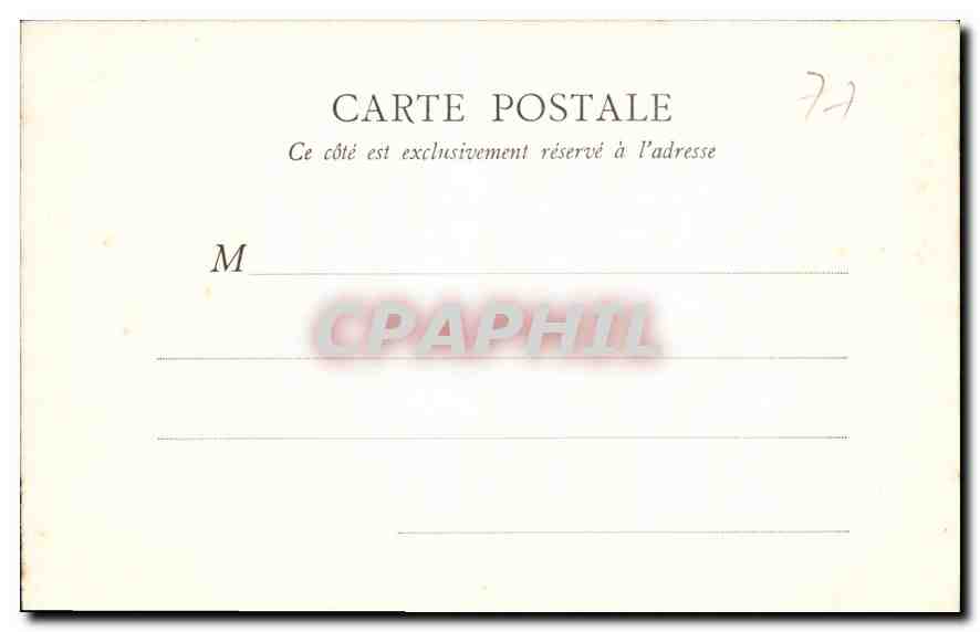 Fontainebleau — Le Palais — Vue du Parterre — E. P. Paris — Verso
