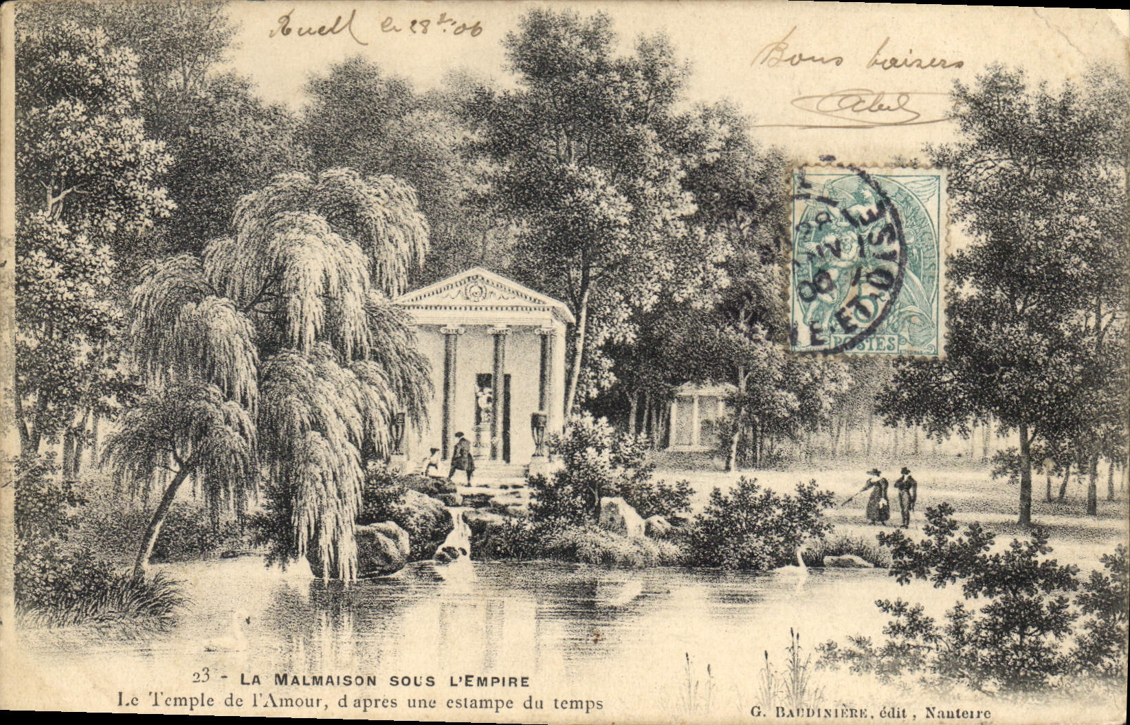 CPA La Malmaison sous l'Empire Le Temple de l'Amour d'apres une estampe du temps 