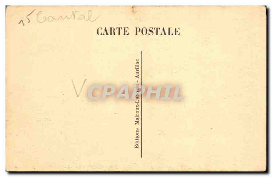 CPA le Cantal Pittoresque Puy Mary Pas de Peyrol  — Verso