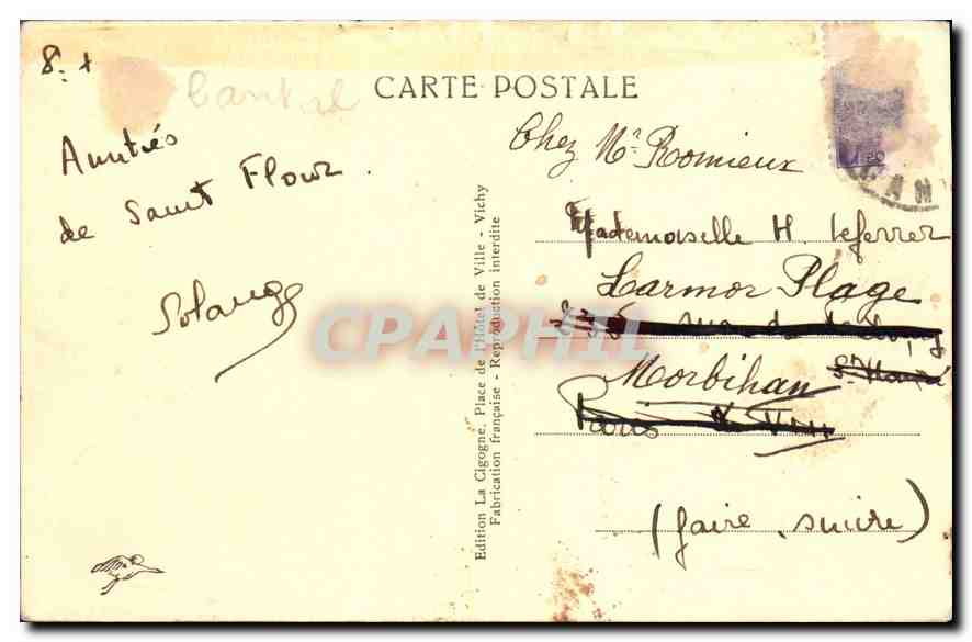 CPA Saint Flour Paysage  — Verso