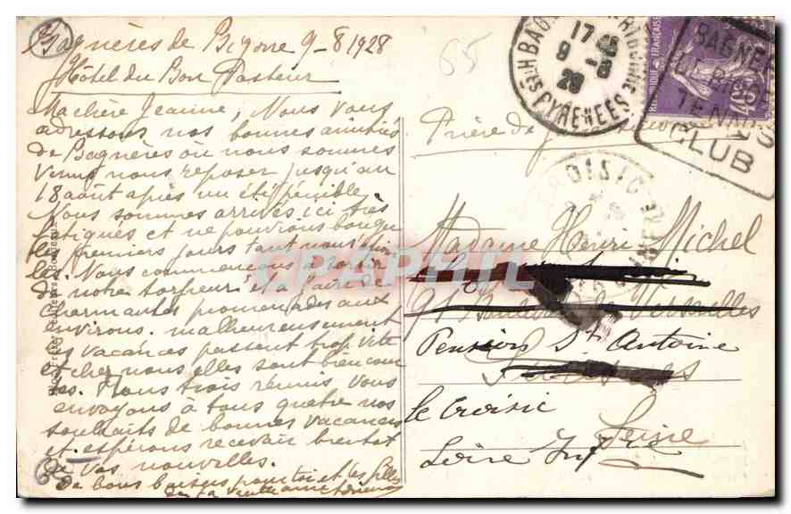 Bagnères-de-Bigorre - Cascade du Torn - Éditeur non identifié, n° 18 — Verso