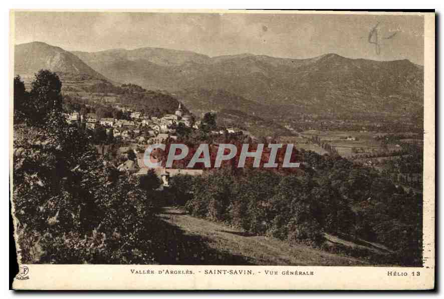 CPA Vallee d'Argeles Saint Savin Vue generale 