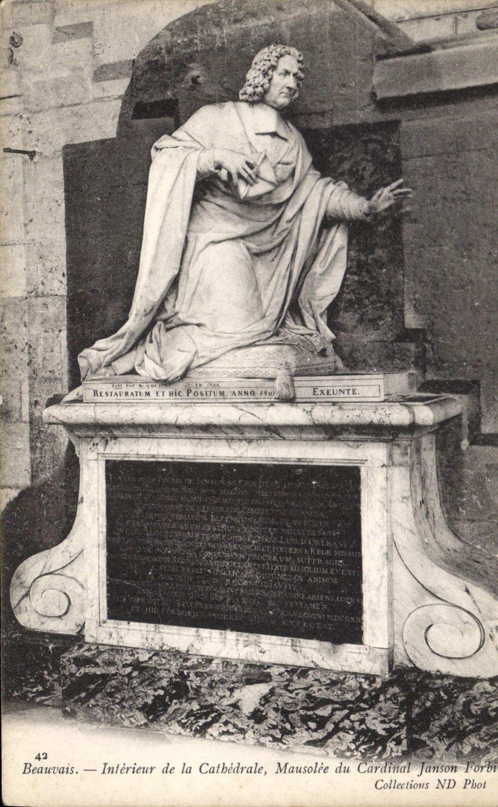 Beauvais — Intérieur de la Cathédrale, Mausolée du Cardinal Janson Forbin — Collections ND Phot