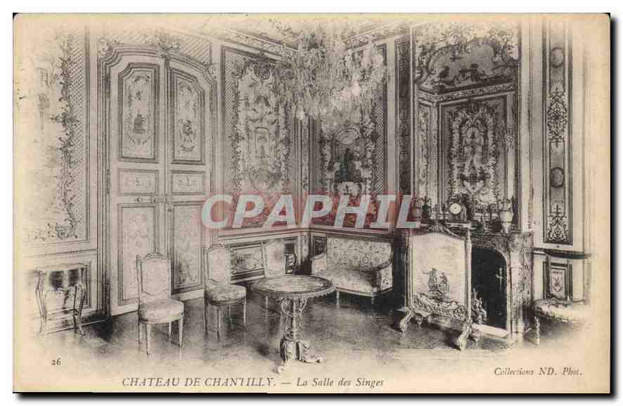 CPA Chateau de Chantilly la Salle des Singes 
