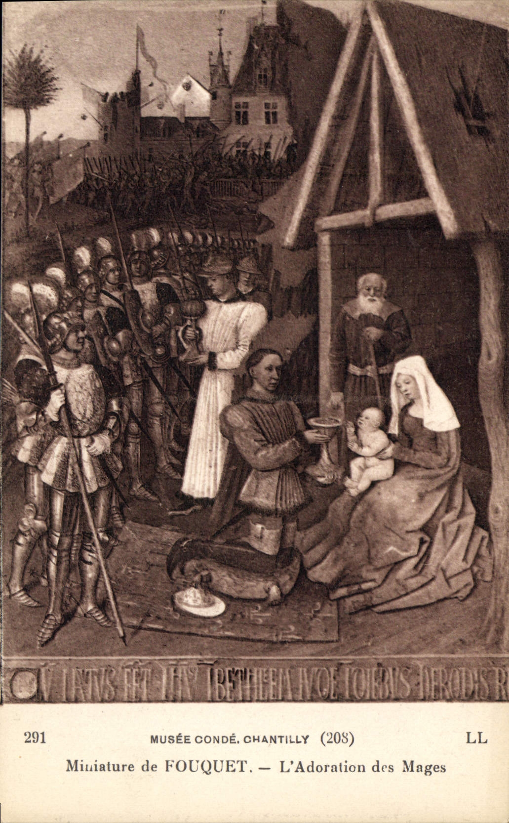 Die Ehrung der Weisen — Miniatur von Fouquet — Musée Condé, Chantilly (208)