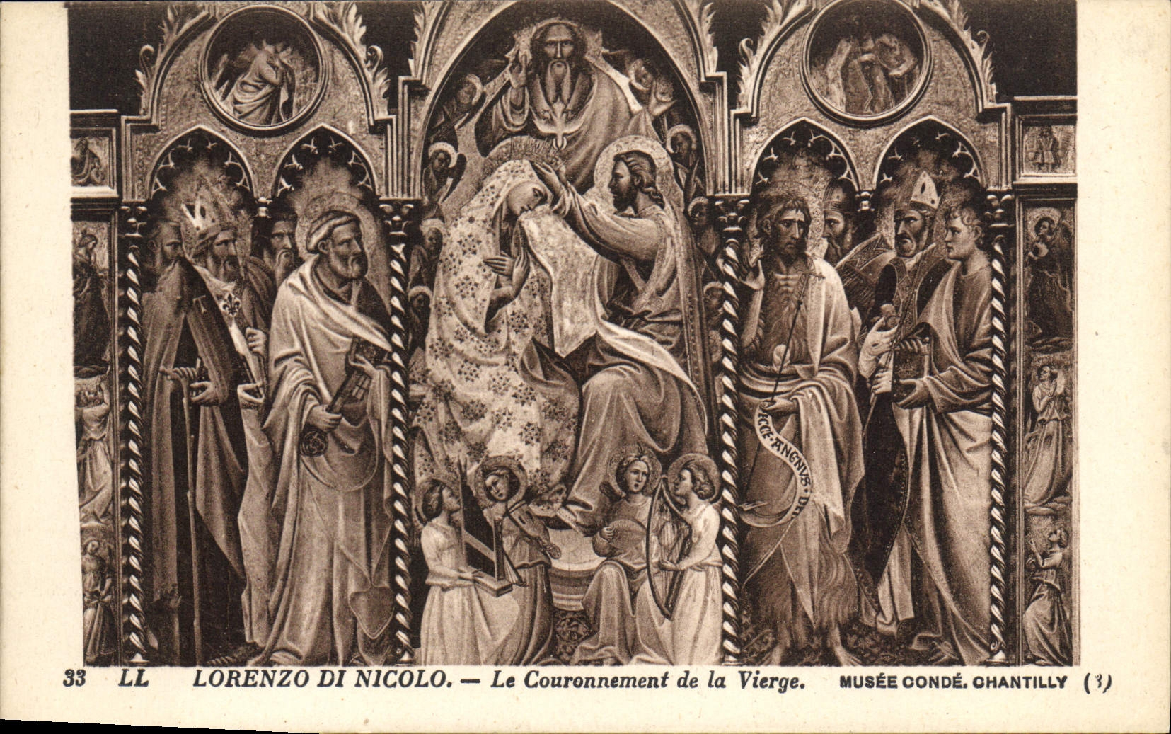 Le Couronnement de la Vierge — œuvre de Lorenzo di Nicolo — Musée Condé, Chantilly