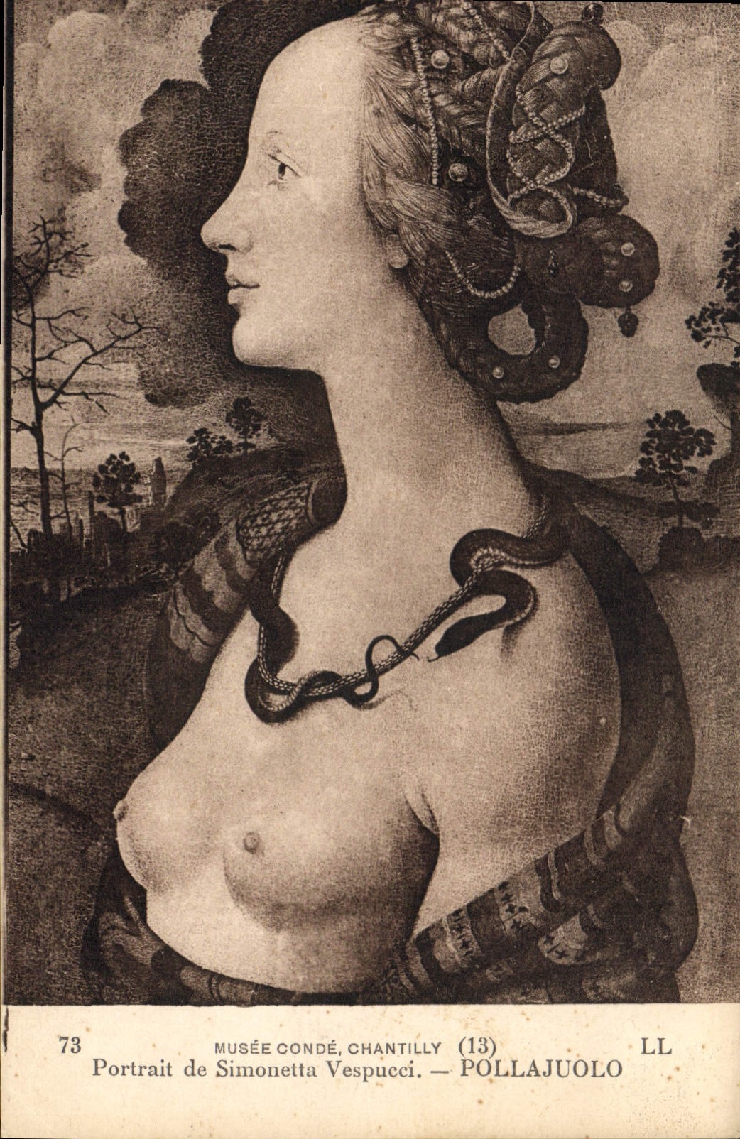 CPA Musee Conde Chantilly Portrait de Simonetta Vespucci Polajuolo 