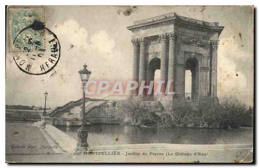 CPA Montpellier Jardin du Peyrou Le Chateau d'Eau 