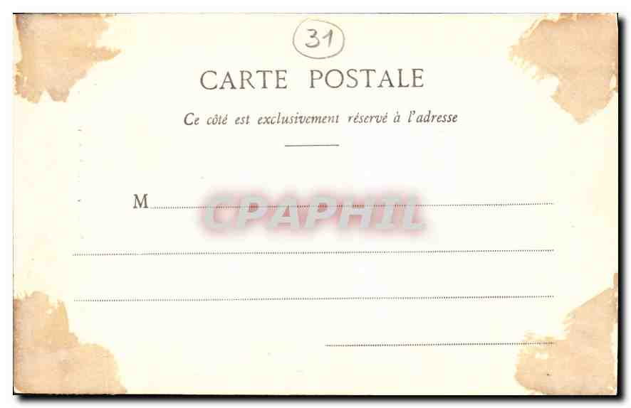 CPA Toulouse Salle des Illustres au Capitole  — Verso