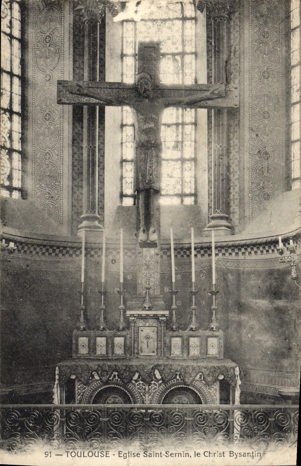 Toulouse — Église Saint-Sernin, le Christ Byssantin — CPA n°91