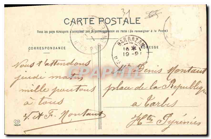CPA Les Pyrennes St Bertrand de Comminges Interieur de Cloitre  — Verso