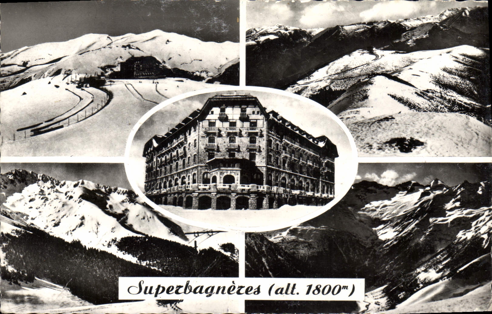 Superbagnères (alt. 1800m) — vue d'ensemble avec le Grand Hôtel — éditeur C. des Arts Photographiques, Paris